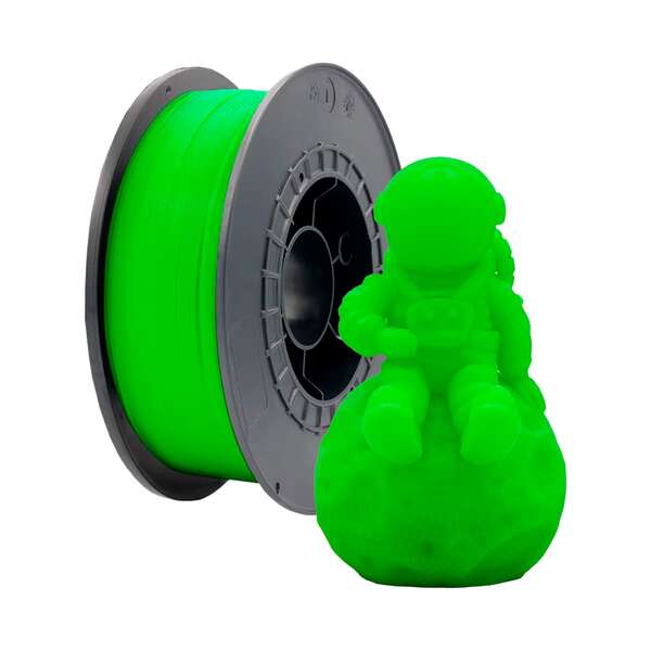 Filamento 3D PLA - Diametro 1.75mm - Bobina 1kg - Color Verde Fluorescente